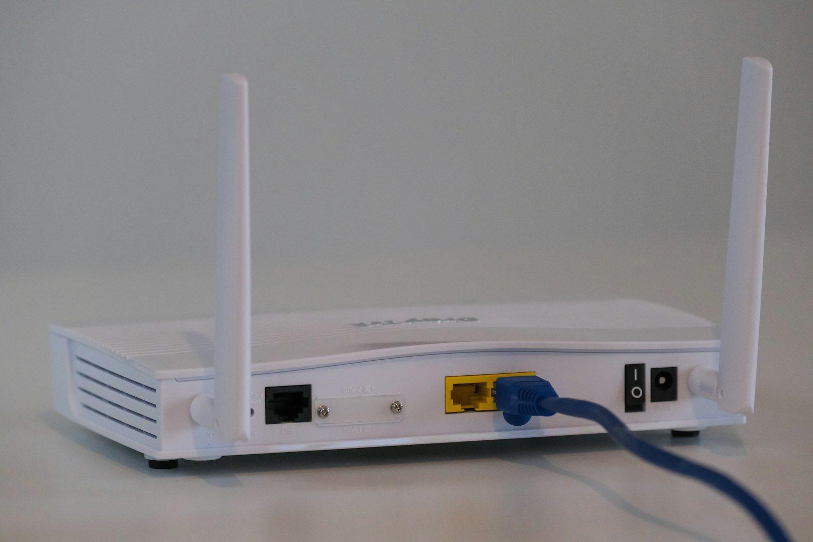 White Wi-Fi router